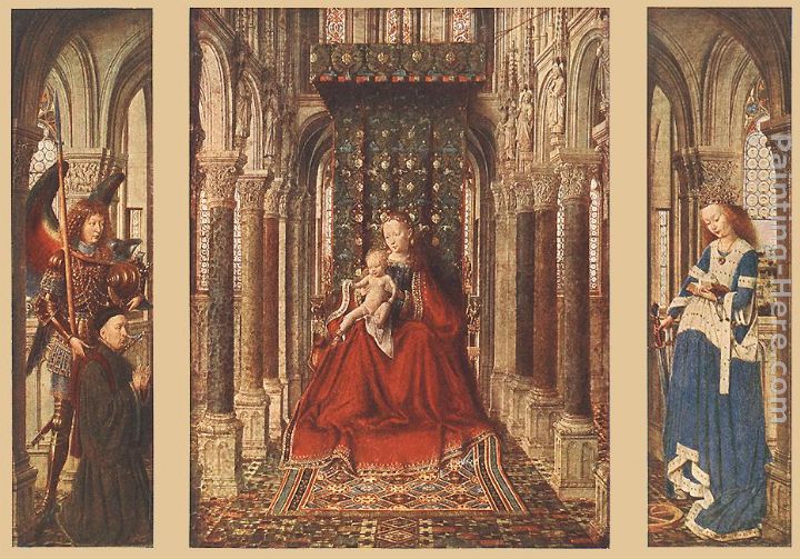 Small Triptych painting - Jan van Eyck Small Triptych art painting